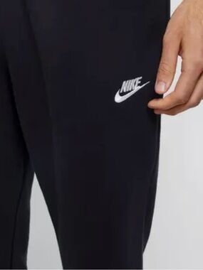 Nike Men’s Black Joggers with White Swoosh Logo